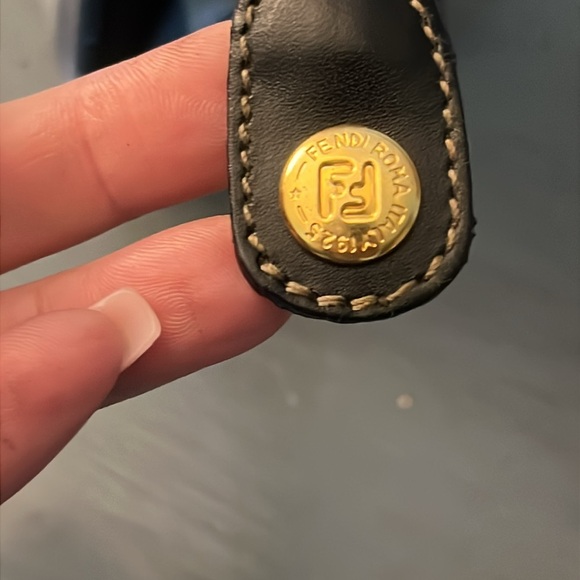 FENDI Pequin Zucca Zucchino Monogram Clutch/Pochette ( Big Size) Brown & Black - Picture 6 of 13